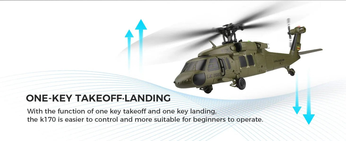 K170 RC Tactical Helicopter – 1:48 Scale Military Utility Aircraft Model - Featured Mart