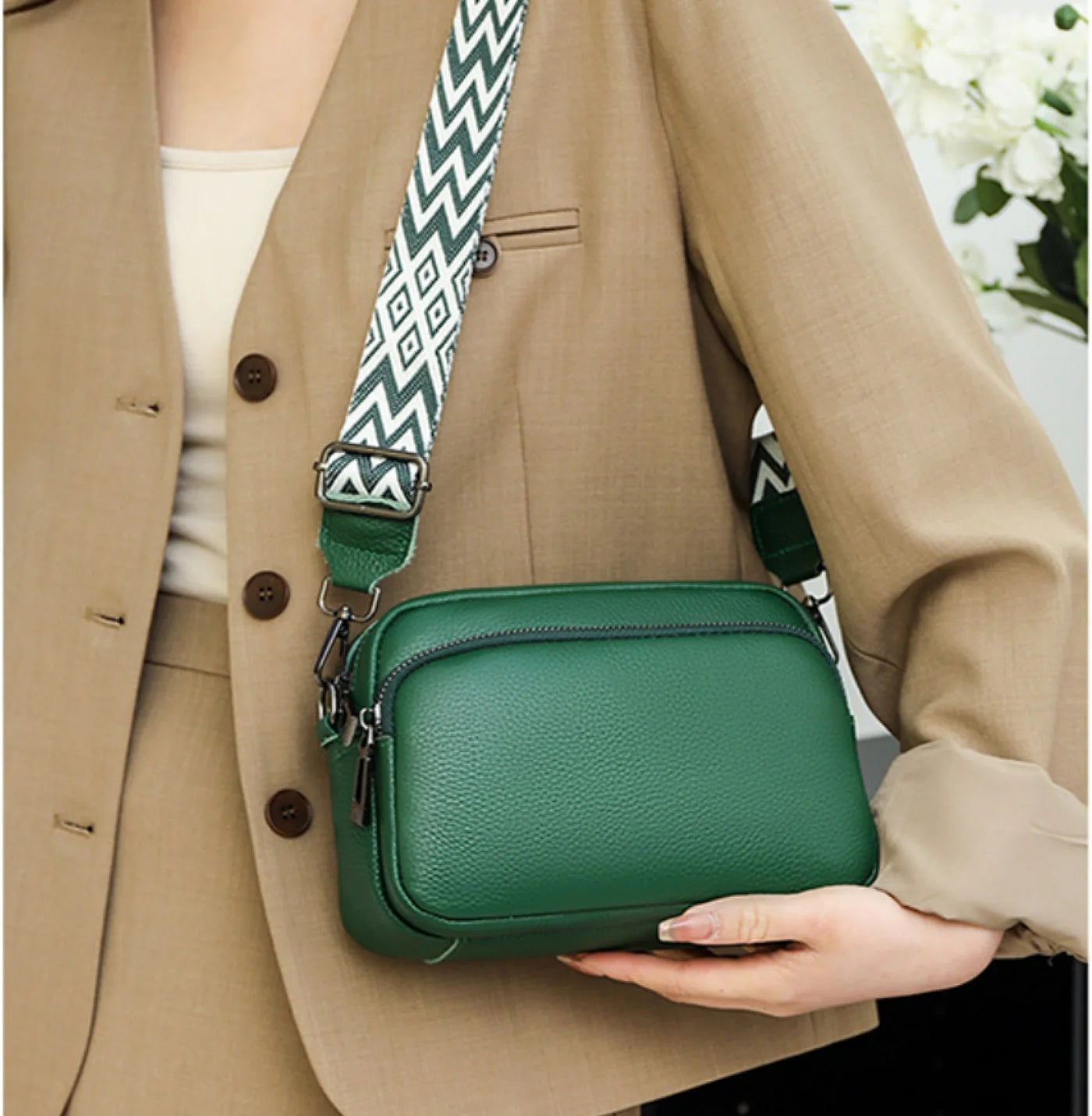 Leather Crossbody Bag and Accessories - Featured Mart