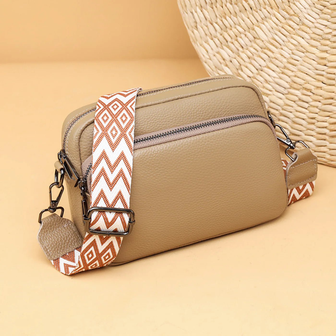 Leather Crossbody Bag and Accessories - Featured Mart