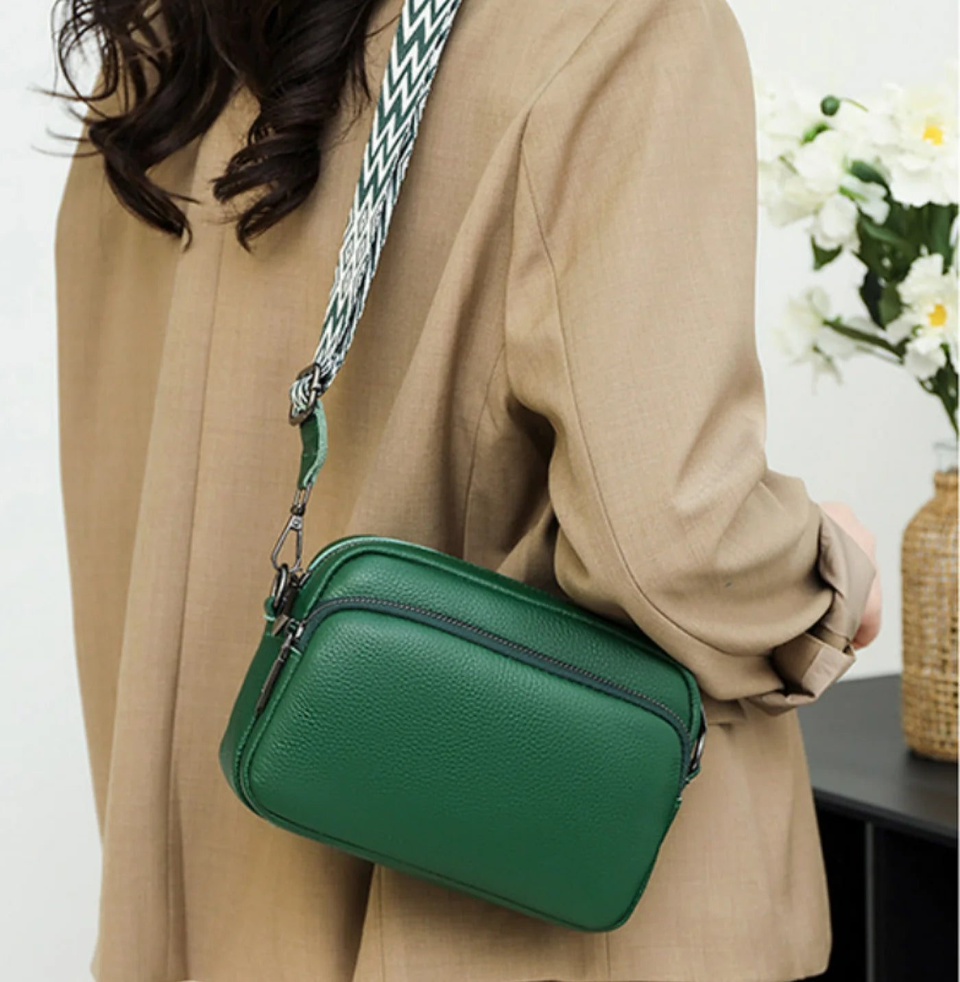Leather Crossbody Bag and Accessories - Featured Mart