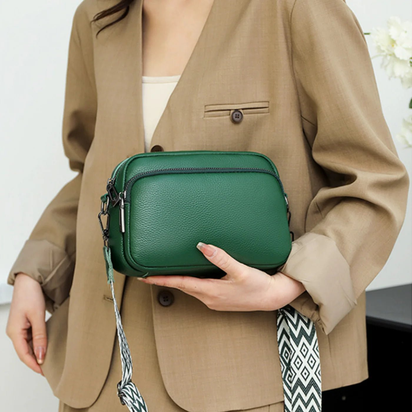Leather Crossbody Bag and Accessories - Featured Mart