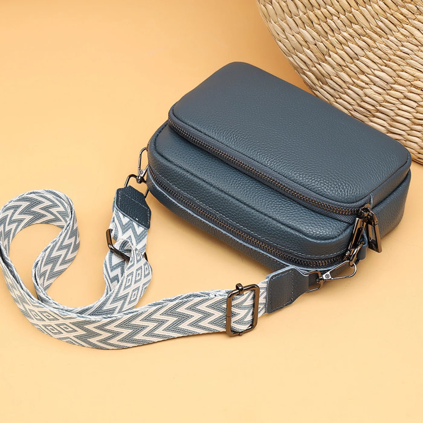 Leather Crossbody Bag and Accessories - Featured Mart