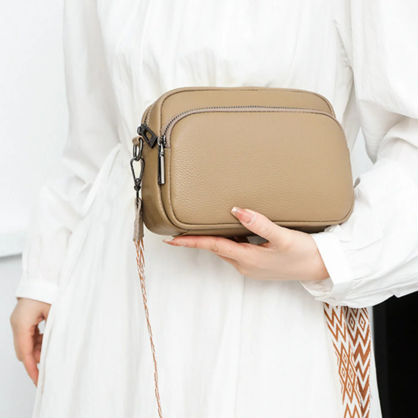 Leather Crossbody Bag and Accessories - Featured Mart