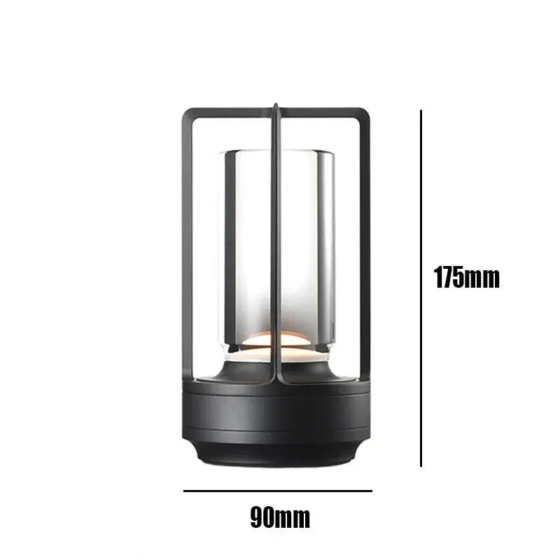 LED Cordless Table Lamp Retro Bar Metal Desk Lamps Rechargeable Touch Dimming Night Light Restaurant Bedroom Home Outdoor Decor - Featured Mart