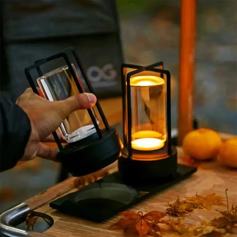 LED Cordless Table Lamp Retro Bar Metal Desk Lamps Rechargeable Touch Dimming Night Light Restaurant Bedroom Home Outdoor Decor - Featured Mart