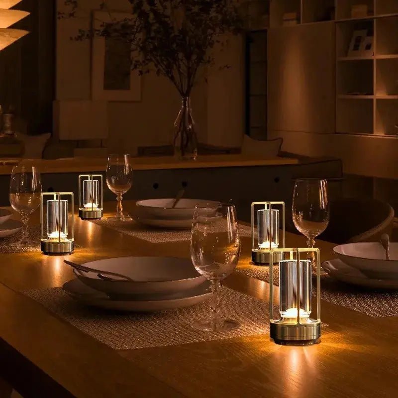 LED Cordless Table Lamp Retro Bar Metal Desk Lamps Rechargeable Touch Dimming Night Light Restaurant Bedroom Home Outdoor Decor - Featured Mart