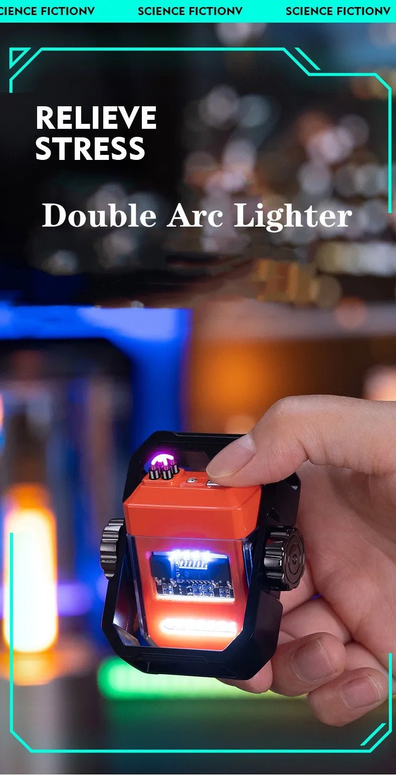 Mecha Arc Lighter – Windproof, Fast - Charging, Fidget Spinner - Featured Mart