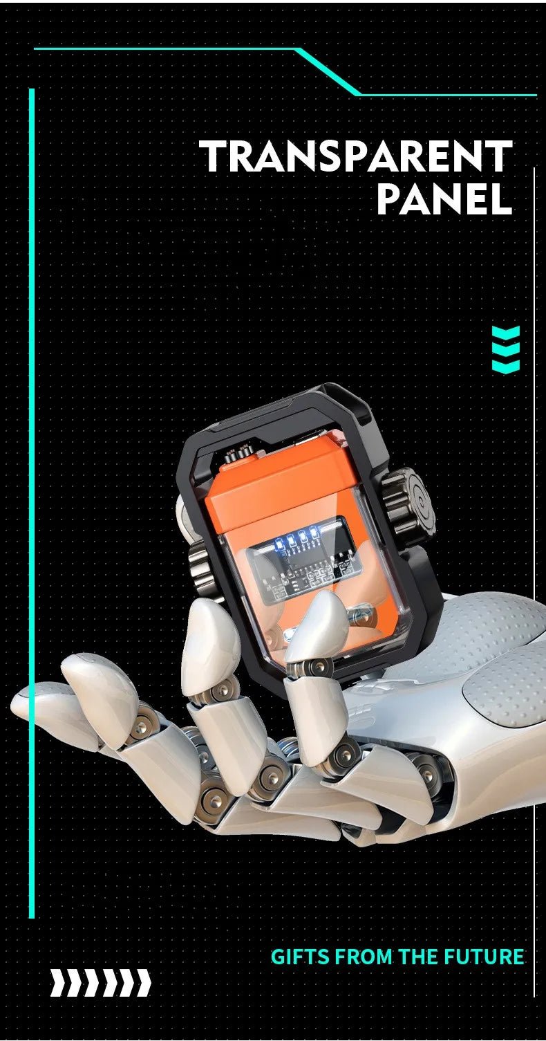 Mecha Arc Lighter – Windproof, Fast - Charging, Fidget Spinner - Featured Mart