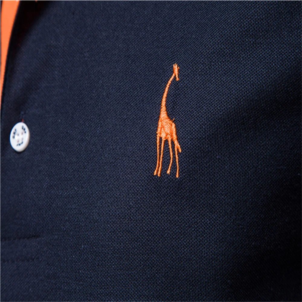 Men's Polo Shirt with Quality Giraffe Embroidery - Featured Mart