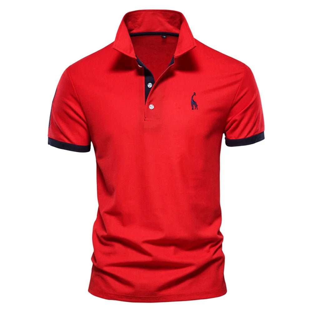 Men's Polo Shirt with Quality Giraffe Embroidery - Featured Mart