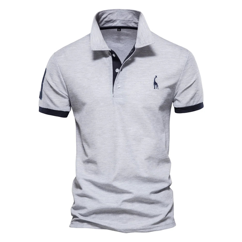 Men's Polo Shirt with Quality Giraffe Embroidery - Featured Mart