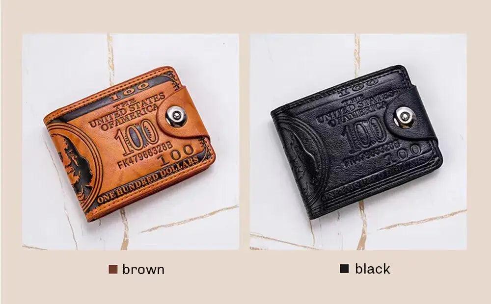 Men's Wallets With 100 US Dollar PatternWallet - Featured Mart