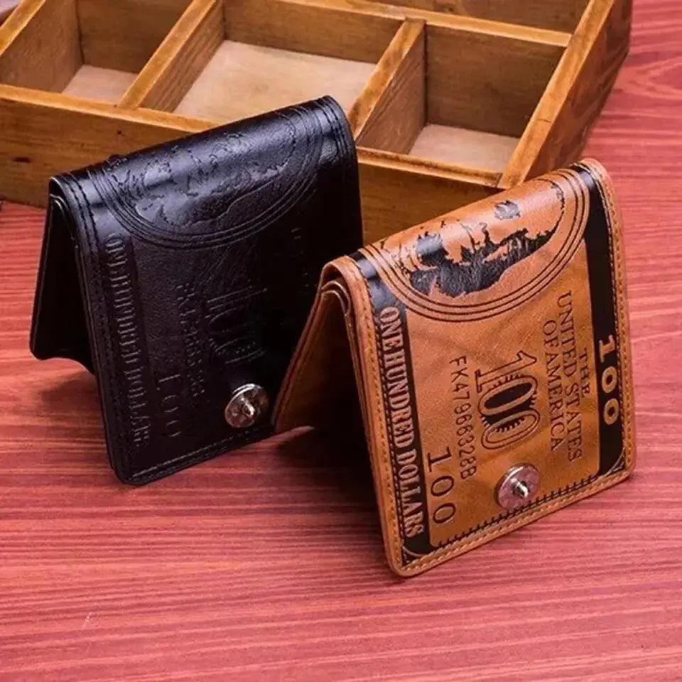 Men's Wallets With 100 US Dollar PatternWallet - Featured Mart