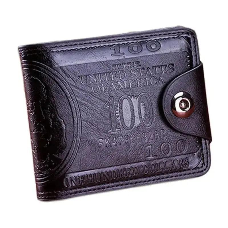 Men's Wallets With 100 US Dollar PatternWallet - Featured Mart