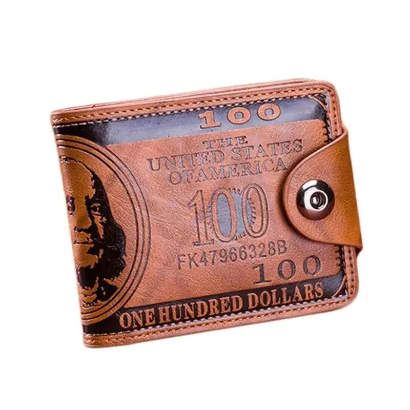Men's Wallets With 100 US Dollar PatternWallet - Featured Mart