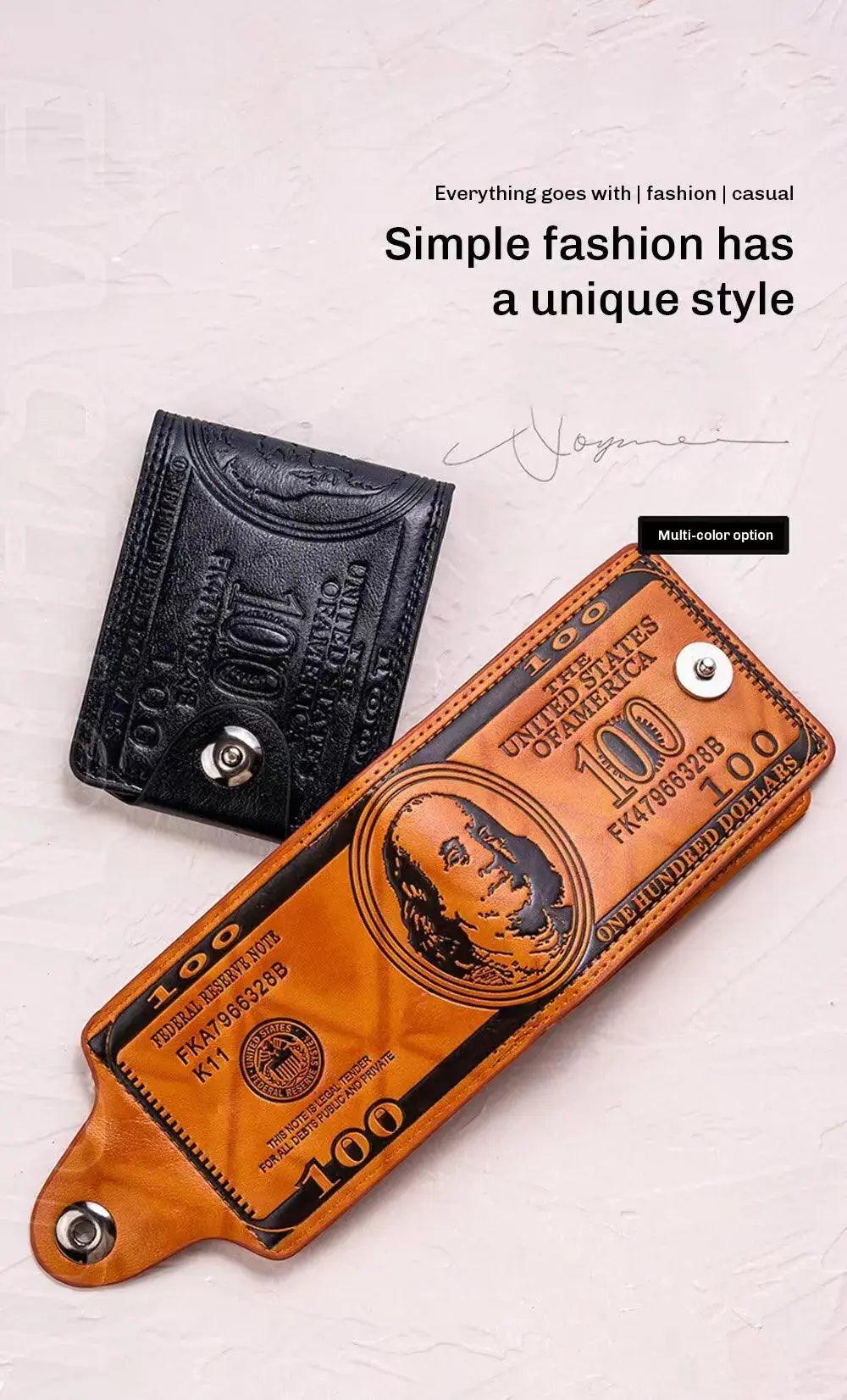 Men's Wallets With 100 US Dollar PatternWallet - Featured Mart