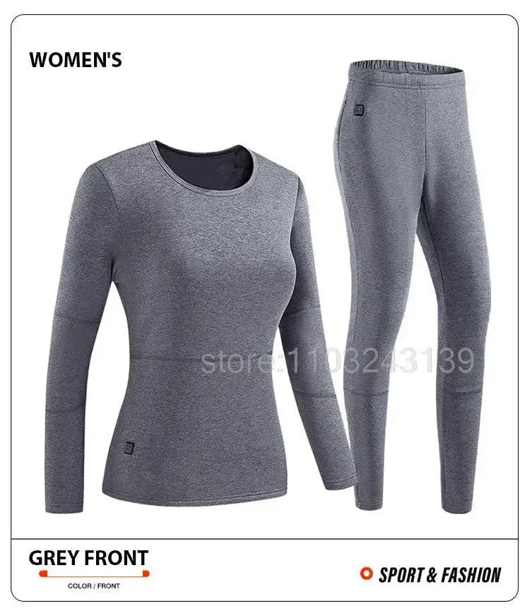 Men’s Winter Heated Thermal Jacket & Pants USB Electric Skiwear - Featured Mart