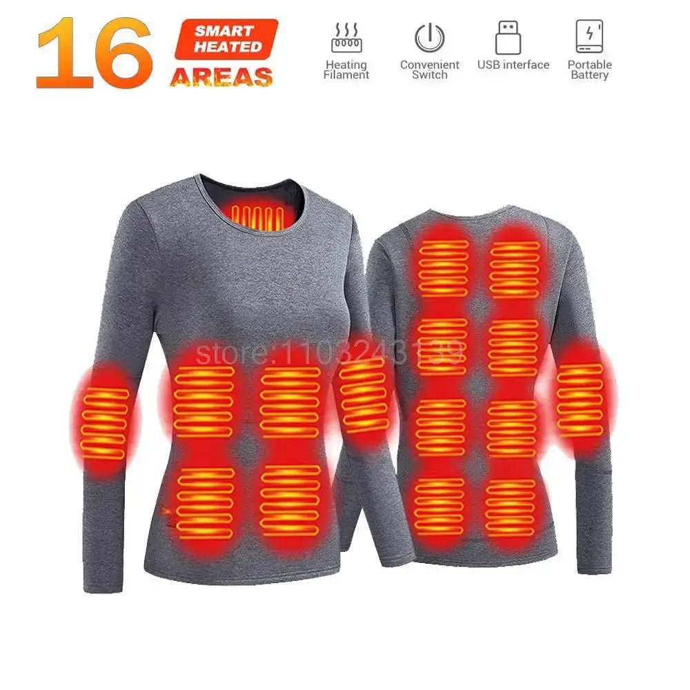 Men’s Winter Heated Thermal Jacket & Pants USB Electric Skiwear - Featured Mart