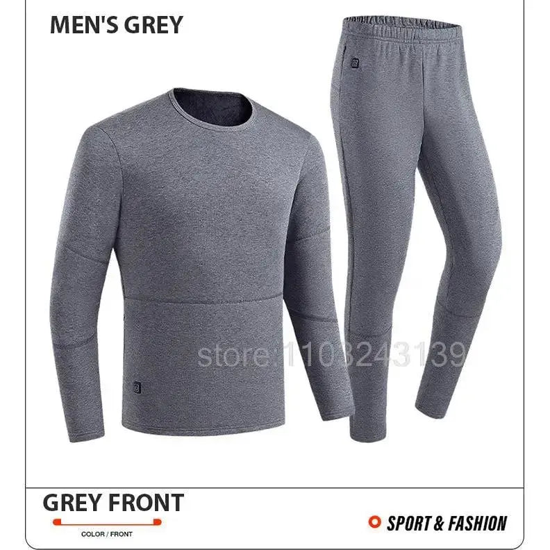 Men’s Winter Heated Thermal Jacket & Pants USB Electric Skiwear - Featured Mart