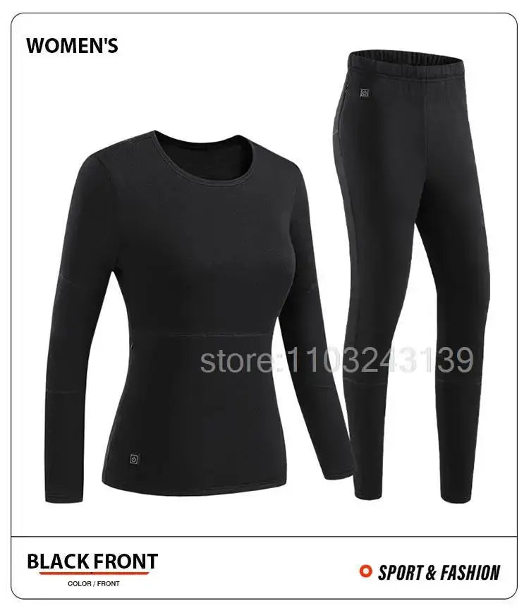 Men’s Winter Heated Thermal Jacket & Pants USB Electric Skiwear - Featured Mart