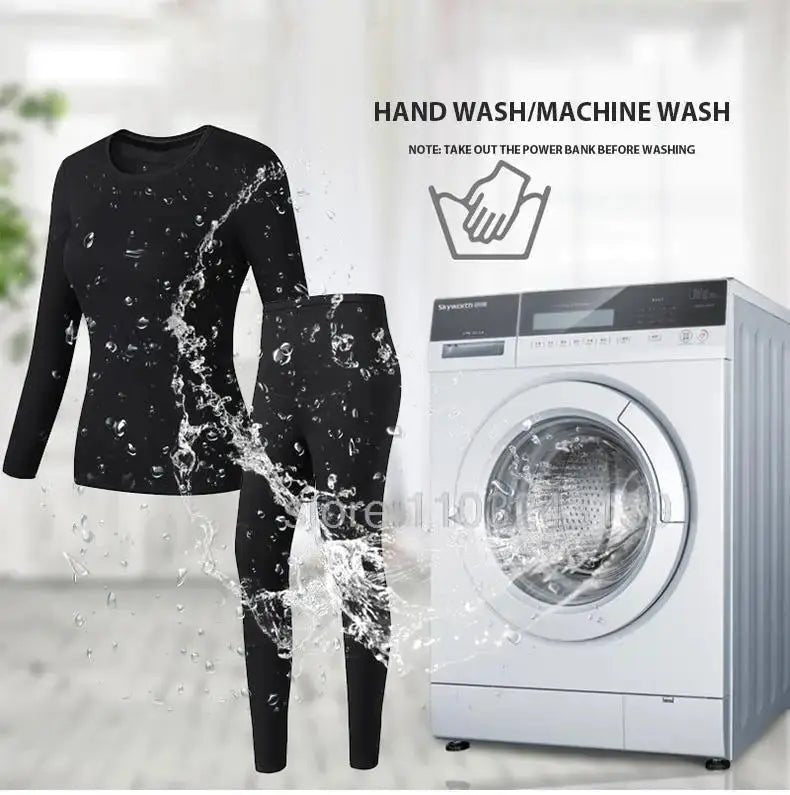 Men’s Winter Heated Thermal Jacket & Pants USB Electric Skiwear - Featured Mart
