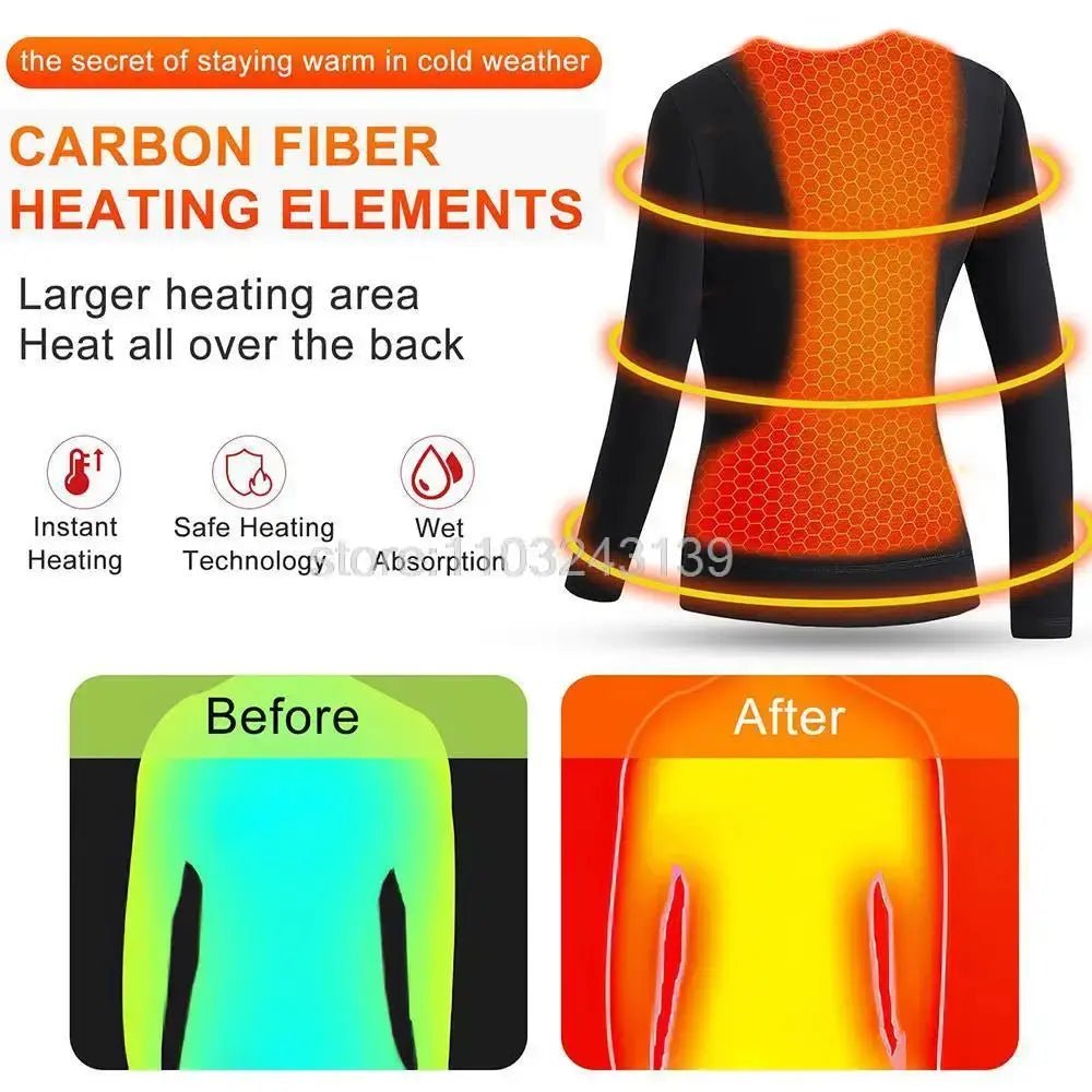 Men’s Winter Heated Thermal Jacket & Pants USB Electric Skiwear - Featured Mart