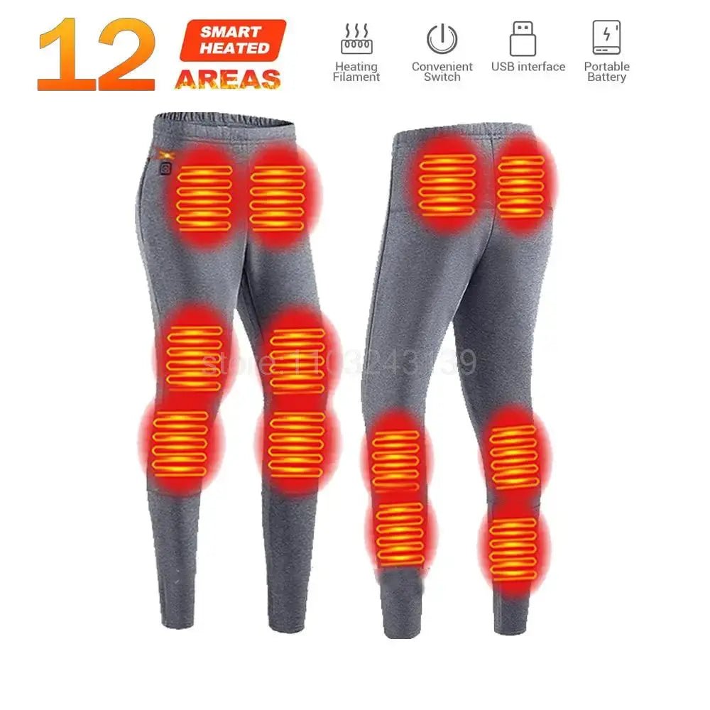 Men’s Winter Heated Thermal Jacket & Pants USB Electric Skiwear - Featured Mart