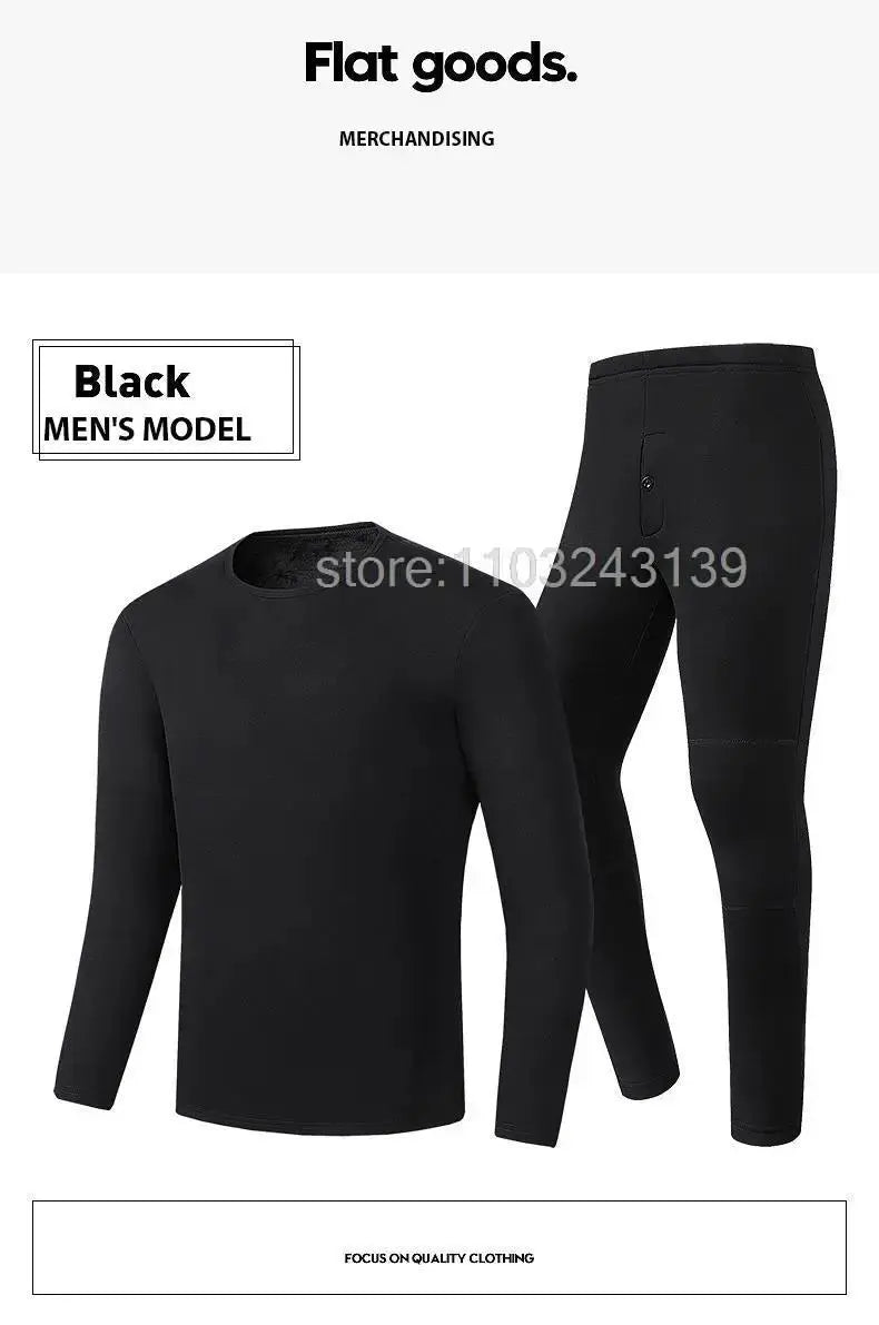 Men’s Winter Heated Thermal Jacket & Pants USB Electric Skiwear - Featured Mart