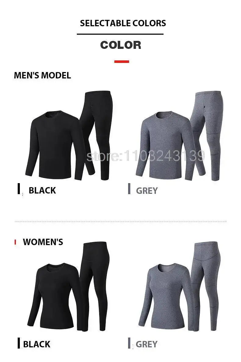 Men’s Winter Heated Thermal Jacket & Pants USB Electric Skiwear - Featured Mart