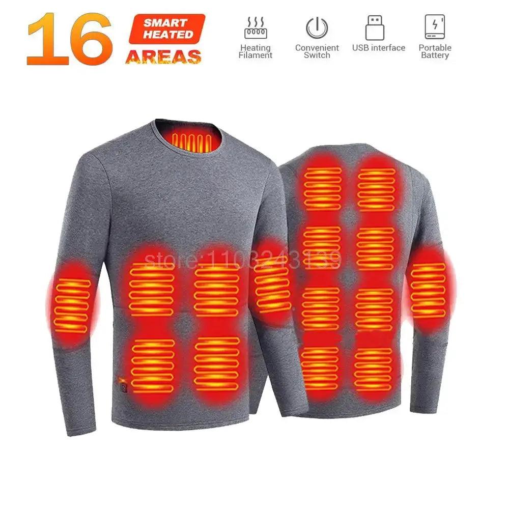 Men’s Winter Heated Thermal Jacket & Pants USB Electric Skiwear - Featured Mart