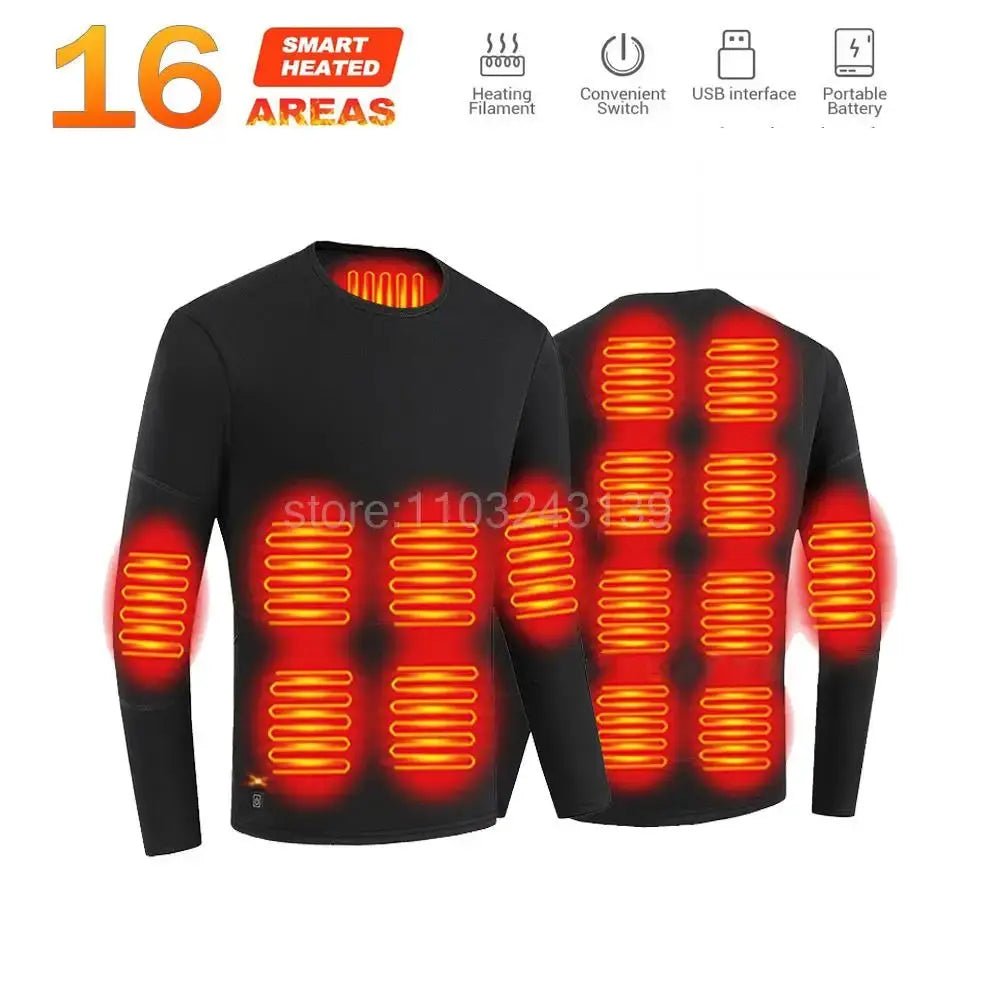 Men’s Winter Heated Thermal Jacket & Pants USB Electric Skiwear - Featured Mart