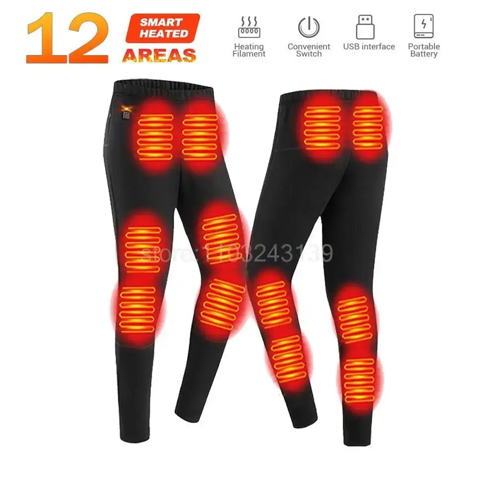 Men’s Winter Heated Thermal Jacket & Pants USB Electric Skiwear - Featured Mart