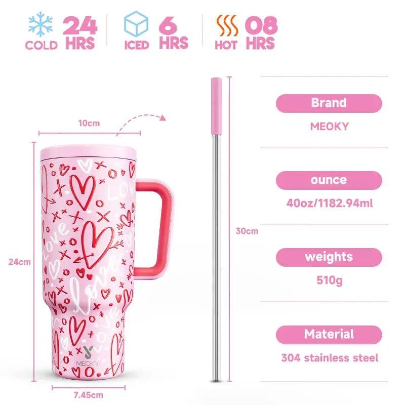 Meoky 40oz Cup Stainless Steel Vacuum Insulated Cup - Featured Mart