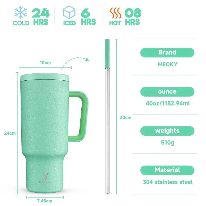 Meoky 40oz Cup Stainless Steel Vacuum Insulated Cup - Featured Mart