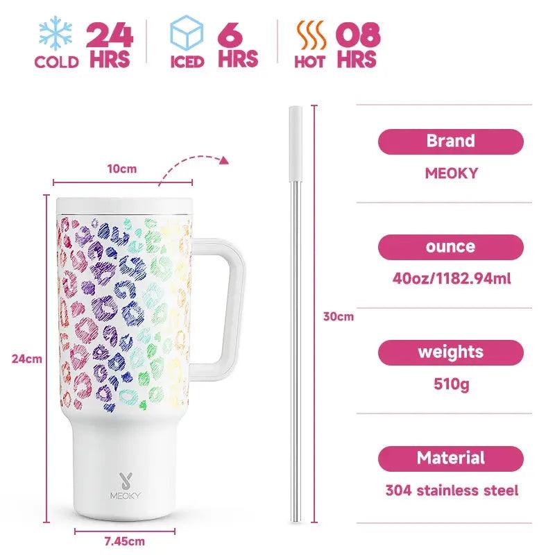 Meoky 40oz Cup Stainless Steel Vacuum Insulated Cup - Featured Mart