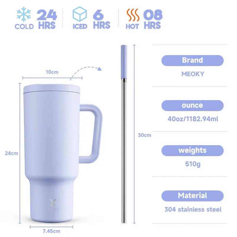 Meoky 40oz Cup Stainless Steel Vacuum Insulated Cup - Featured Mart