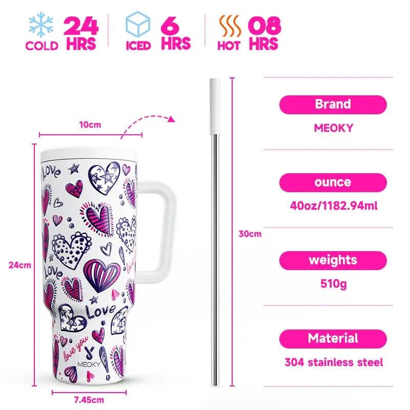 Meoky 40oz Cup Stainless Steel Vacuum Insulated Cup - Featured Mart