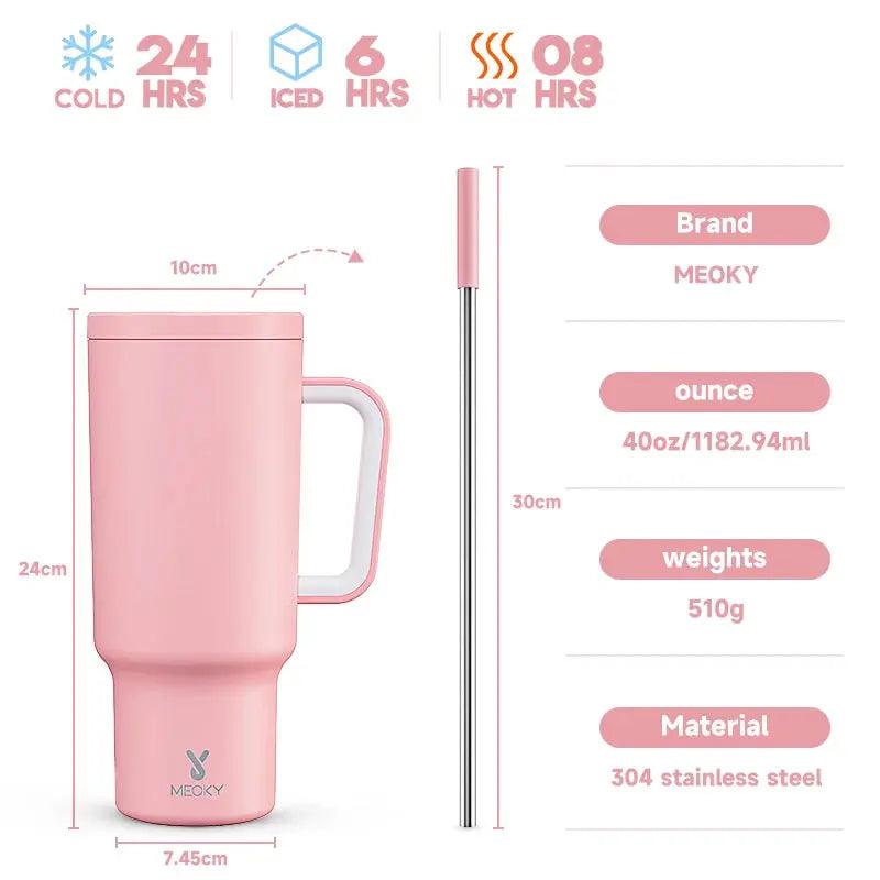 Meoky 40oz Cup Stainless Steel Vacuum Insulated Cup - Featured Mart