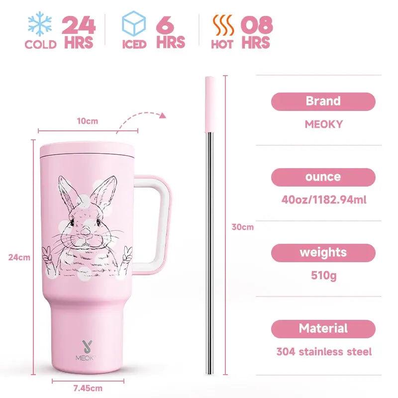 Meoky 40oz Cup Stainless Steel Vacuum Insulated Cup - Featured Mart