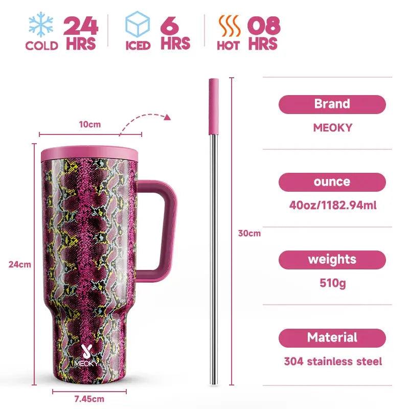 Meoky 40oz Cup Stainless Steel Vacuum Insulated Cup - Featured Mart