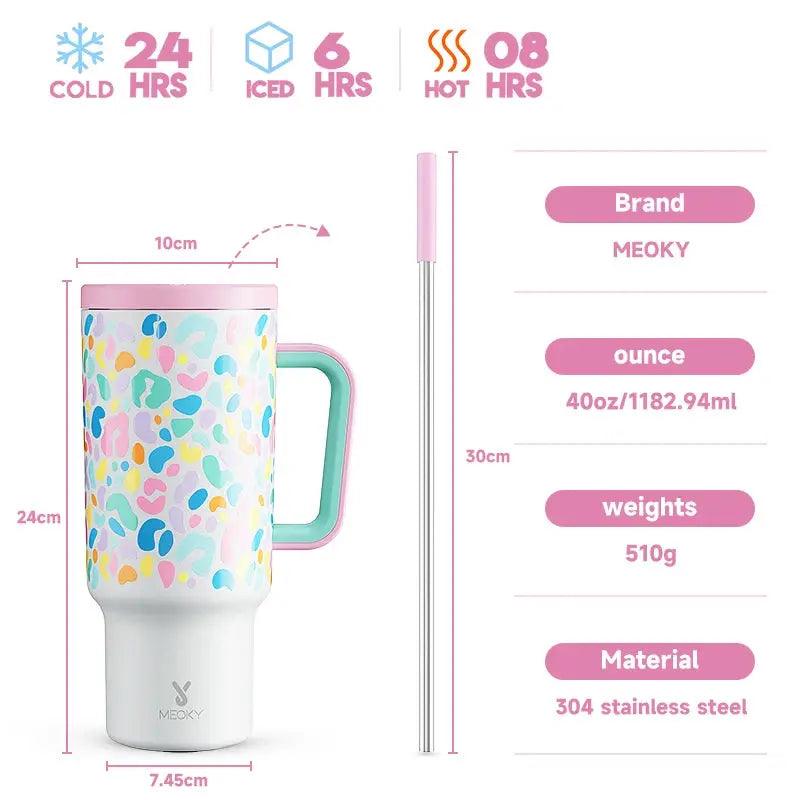 Meoky 40oz Cup Stainless Steel Vacuum Insulated Cup - Featured Mart