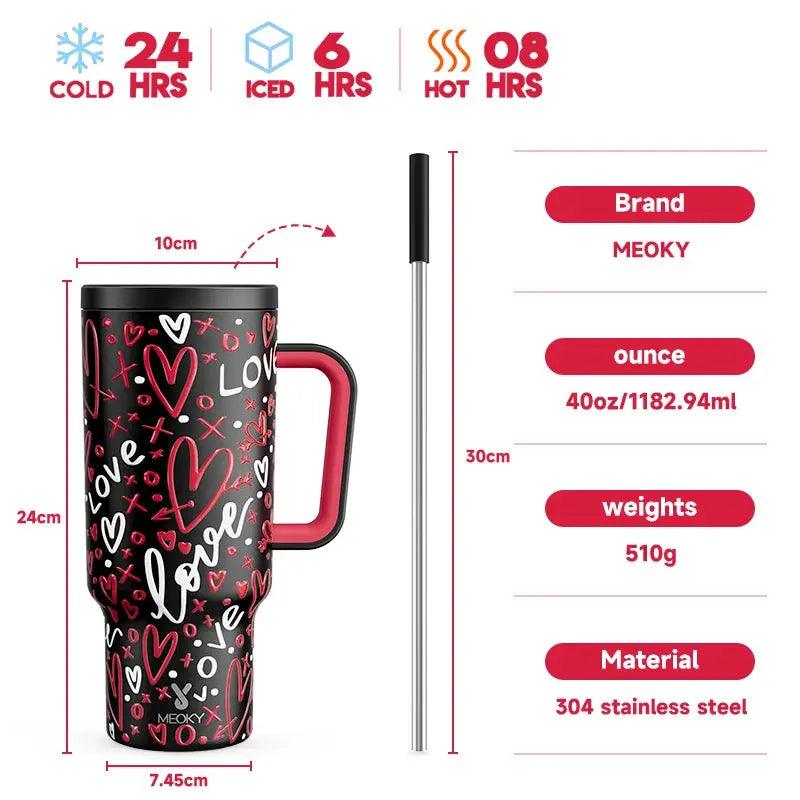 Meoky 40oz Cup Stainless Steel Vacuum Insulated Cup - Featured Mart