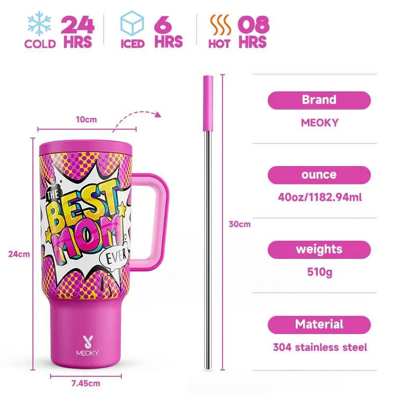 Meoky 40oz Cup Stainless Steel Vacuum Insulated Cup - Featured Mart