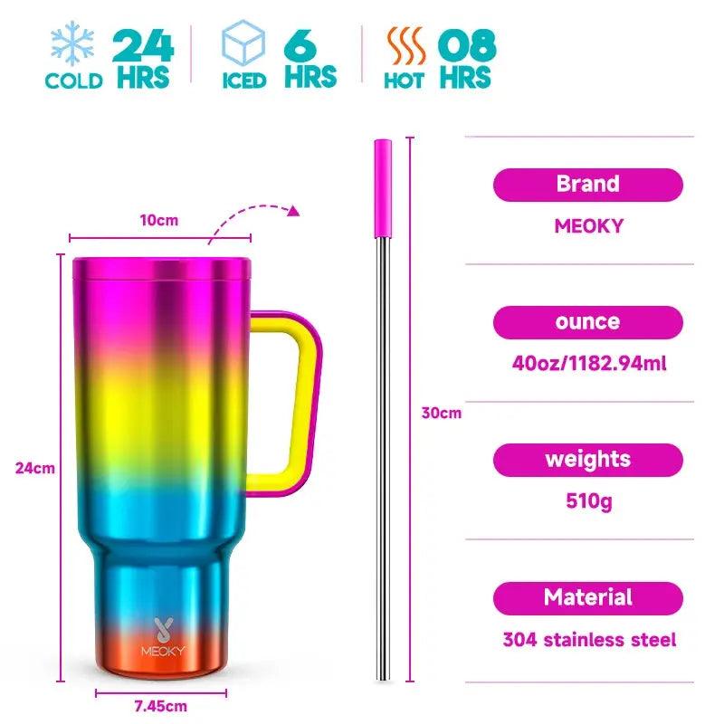 Meoky 40oz Cup Stainless Steel Vacuum Insulated Cup - Featured Mart