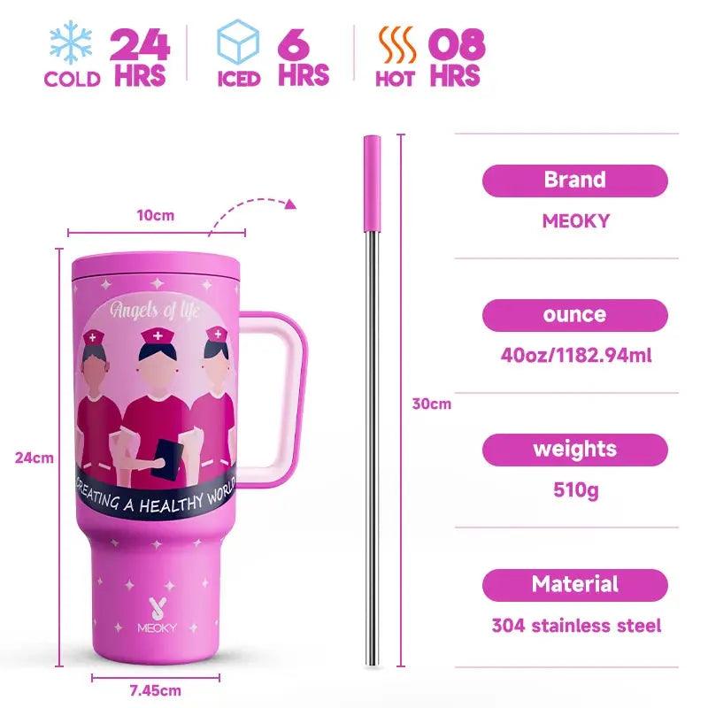 Meoky 40oz Cup Stainless Steel Vacuum Insulated Cup - Featured Mart