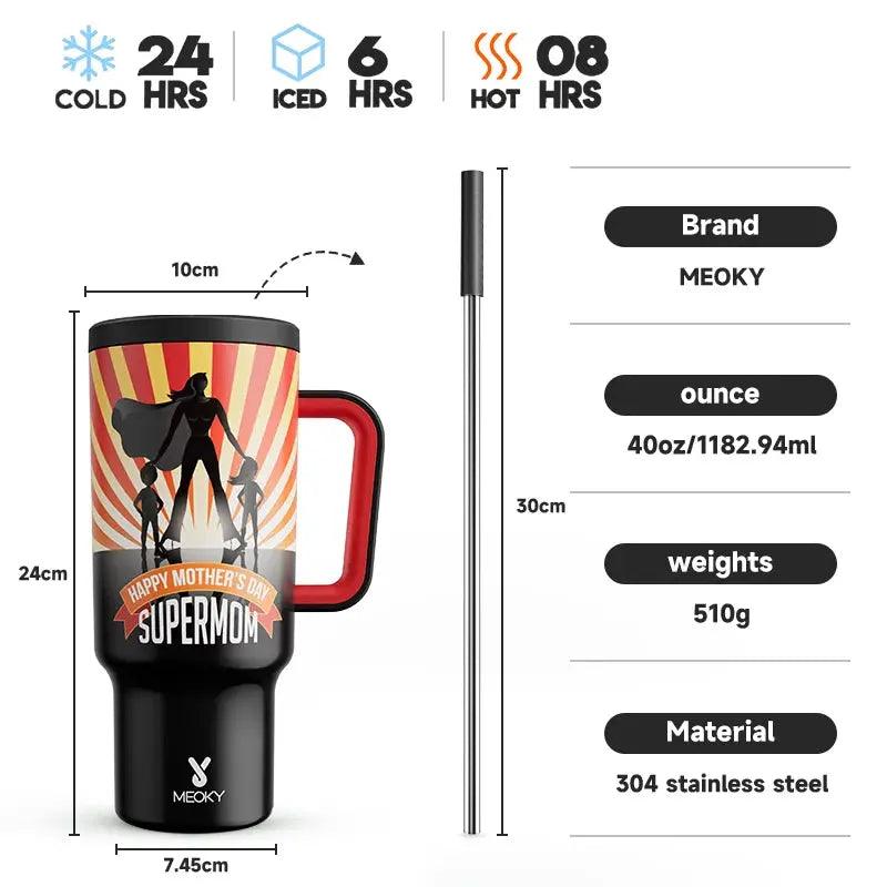 Meoky 40oz Cup Stainless Steel Vacuum Insulated Cup - Featured Mart
