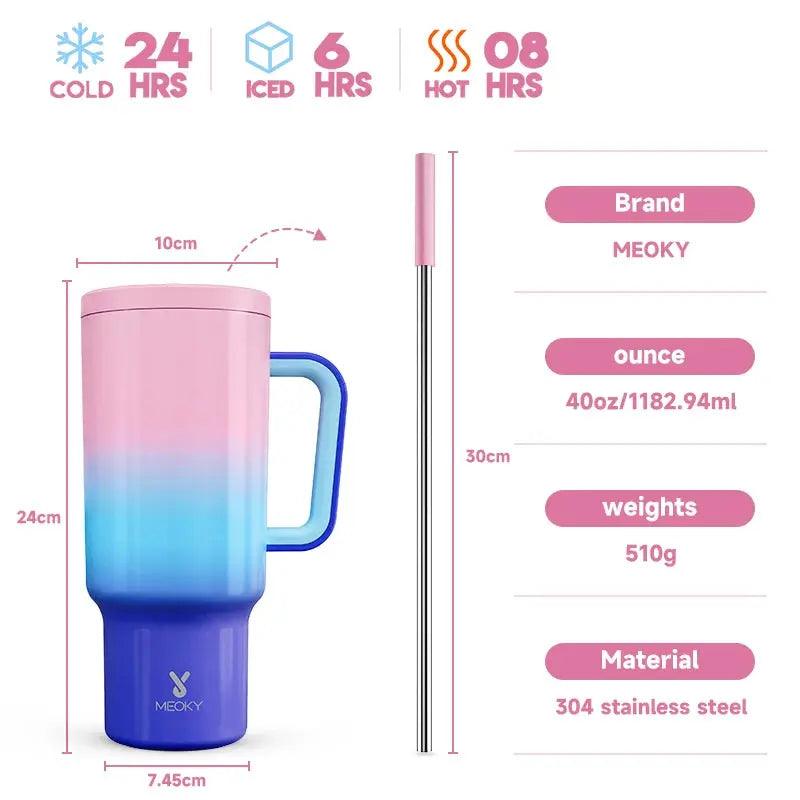 Meoky 40oz Cup Stainless Steel Vacuum Insulated Cup - Featured Mart