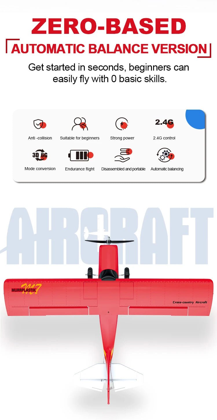 Moore M7 Off - Road RC Plane – 4CH Brushless Fixed Wing EPP Foam Airplane - Featured Mart