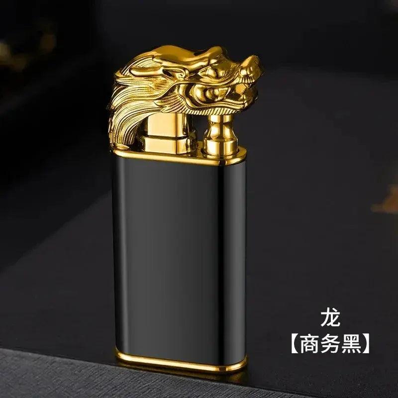 NEW Embossed Three - dimensional Pattern Double Fire Inflatable Lighter - Featured Mart