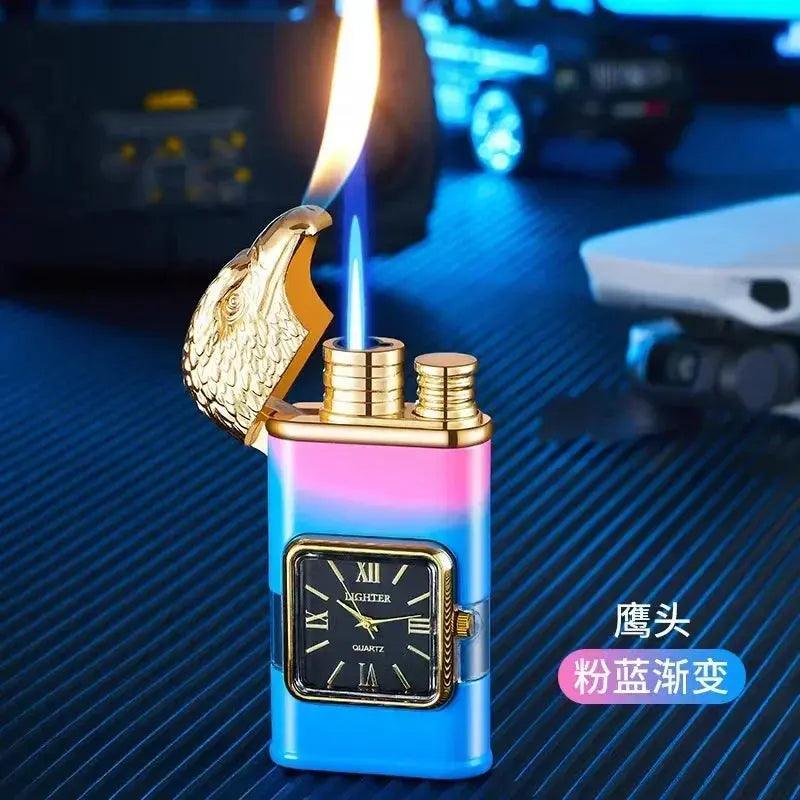 NEW Embossed Three - dimensional Pattern Double Fire Inflatable Lighter - Featured Mart